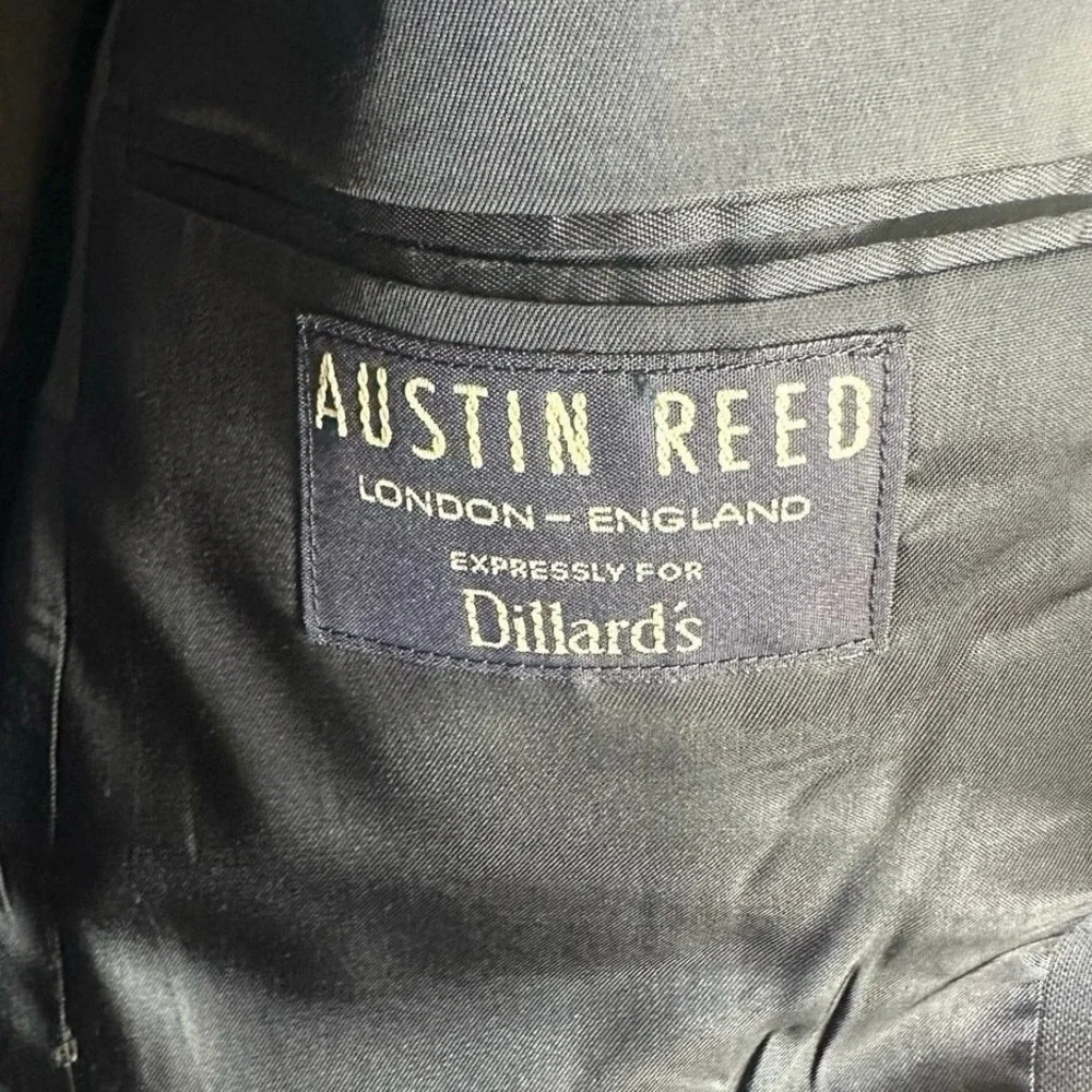 Austin Reed London England Mens 40R Navy‎ Blue Wool Blend Suit Sport Coat Blazer